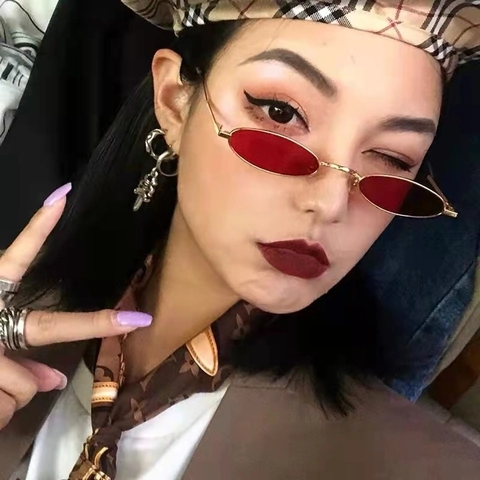 Retro Harajuku Mini Kleiner Rahmen Metall Sonnenbrille Für Damen Und Herren Vintage Oval Sonnenbrillen Streetstyle Brillen
