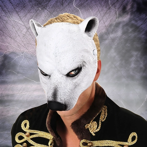 Polar Bear Mask 3D PU Foam Animal Head Realistic Fur Texture For Halloween Mardi Gras Party Costume Adult