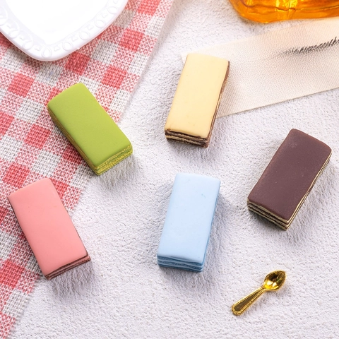 Ciondoli Dessert In Miniatura Torte Wafer In Resina Realistiche Per Fermagli Capelli Fai Da Te Decorazioni Scarpe Colorate