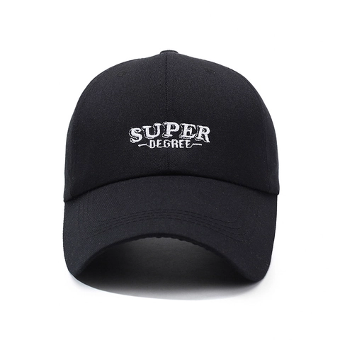 Embroidery Baseball Cap Adjustable Polyester Sun Protection Casual Sport Hat For Men Women Extended Brim Duck Tongue