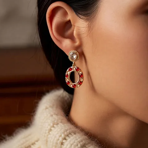 Orecchini Pendenti Geometrici Retro Con Perno In Argento Gioielli Di Lusso Vintage Per Donna