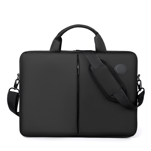 Zakelijke Laptoptas Polyester Waterdicht Slijtvast Aktetas Schoudertas Messenger Bag Voor Kantoor Reizen Mannen