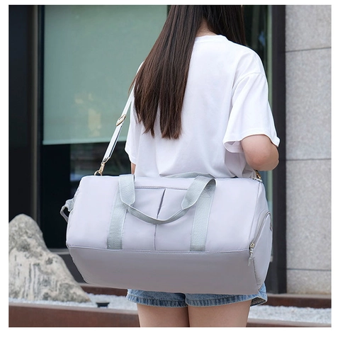 Oxford Cloth Travel Duffel Bag Dry Wet Separation Gym Yoga Swimming Training Large Capacity Weekender Overnighter Women