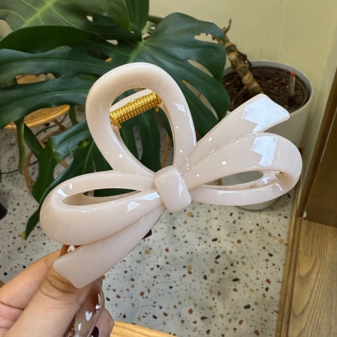 Pinza De Pelo Con Lazo De Mariposa Grande Elegante Irregular Resina Plástico Pinza Para El Cabello Sujeción Fuerte Para Mujeres