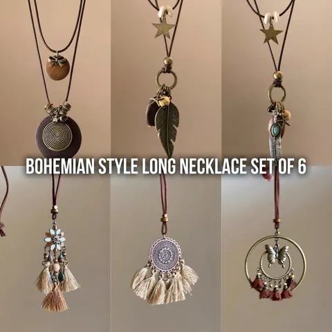 Böhmische Ethnische Lange Anhänger Halskette Mit Legierung Holzperlen Quaste Feder Blume Emaille Strass Retro Schmuck Für Damen