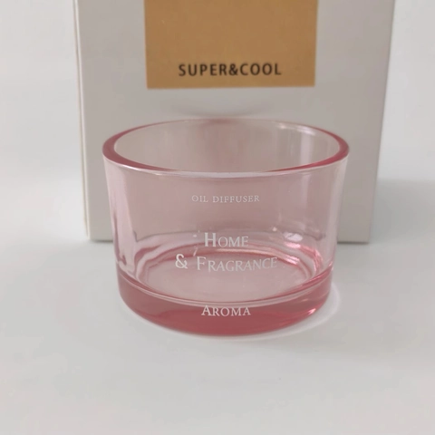 Crystal Stone Aroma Diffuser Glass Cup Natural Rough Stones Home Fragrance Night Light Wooden LED Base