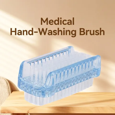 Double Sided Nail Brush Plastic Hand Washing Scrub Brush Soft Bristles For Manicure Pedicure Cleaning Tool
