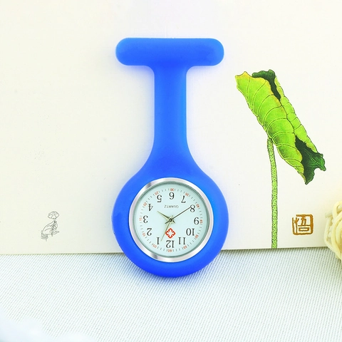 Orologio da Infermiera Professionale in Silicone Orologio da Taschino Medico Spilla da Risvolto Pendente Medico Ospedale Quarzo