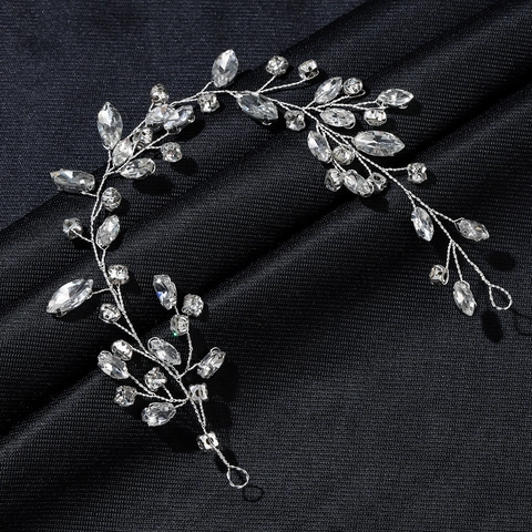 Handmade Bridal Hair Vine Rhinestone Crystal Headband Wedding Hair Accessories For Brides Bridesmaids And Prom Party