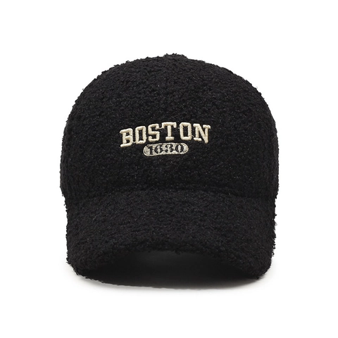 Cappellino Da Baseball In Pile Teddy Caldo Invernale Sherpa Ricamo Boston Regolabile Casual Uomo Donna
