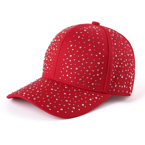 Cappello Da Baseball Con Strass Bling Cristallo Luccicante Cappello Da Sole Regolabile Traspirante Accessori Moda Per Donna