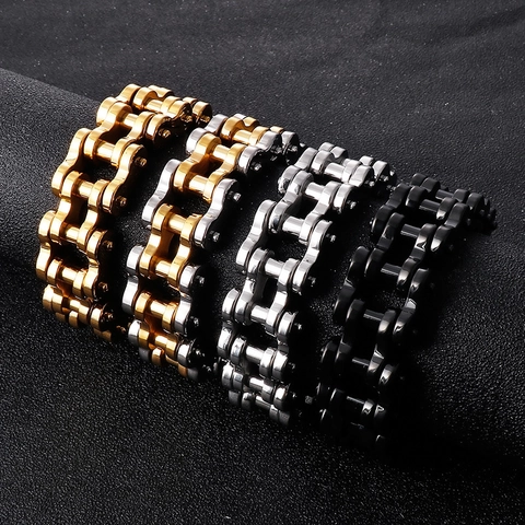 Heren Motorfiets Ketting Armband Roestvrij Staal Robuuste Industriële Punk Stijl Biker Sieraden Cadeau Voor Man