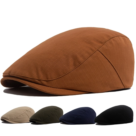 Retro Schiebermütze Baumwolle Newsboy Ivy Mütze Verstellbar Leicht Atmungsaktiv Klassisch Outdoor Cabbie Hut Damen Herren