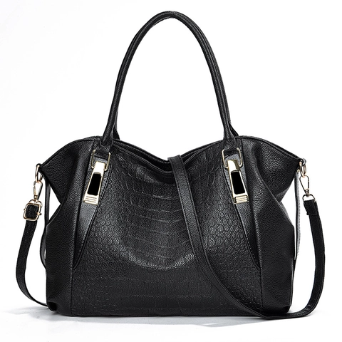 Damen Mode Tote Tasche PU Leder Krokodil Muster Große Kapazität Handtasche Mit Abnehmbarem Schultergurt Büro Elegant