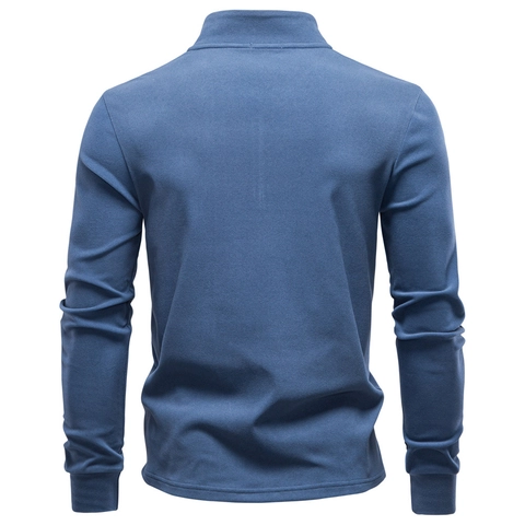 Sudadera Para Hombre Cuello Alto Media Cremallera Manga Larga Térmica Forro Polar Poliéster Informal Holgada Invierno