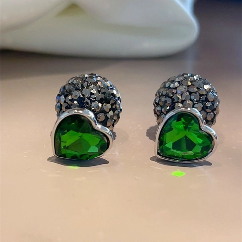 Vintage Luxury Large Drop Earrings Geometric Resin Flower Alloy Gold Plated Rhinestone Letter Bow Stud Earrings For Women Fashion Jewelry