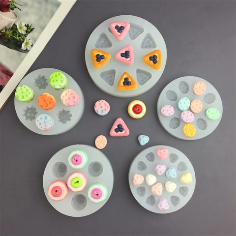 Silicone Mold For Miniature Food Play Cheese Fruit Tart Apple Cake Baking Craft DIY Fondant Chocolate