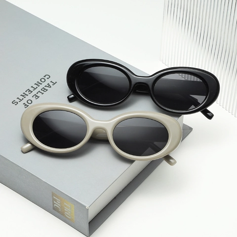 Occhiali Da Sole Cat Eye retrò Montatura In Plastica Lente In PC Protezione UV400 Piccola Montatura Rivetto Occhiali Alla Moda Per Uomo Donna