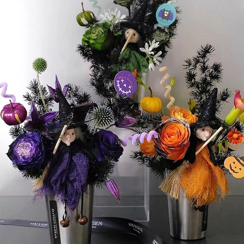 Halloween Party Decorations Flying Witch Ghost Pumpkin Hanging Ornaments For Haunted House Festive Indoor Home Decor Supplies
