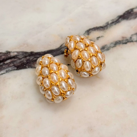 Orecchini A Lobo Vintage Con Künstliche Perle A Goccia Per Donna In Acciaio Inossidabile Placcato Oro 18K Stile INS Gioielli