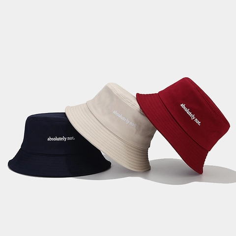 Cappello Alla Pescatora In Cotone Ricamato Con Scritta Absolutely Not Cappello Da Sole Minimalista Outdoor Unisex