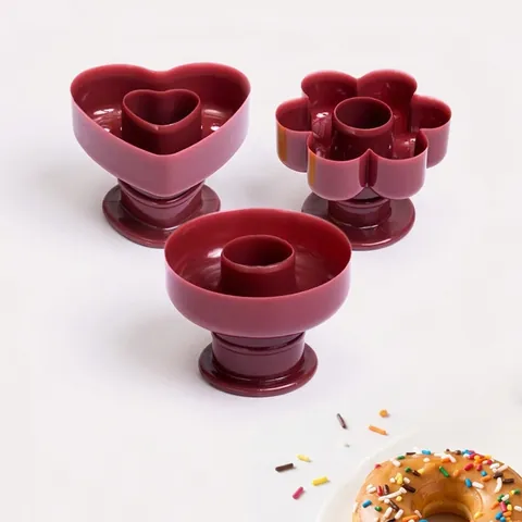 Donut-Formen PP-Kunststoff Manueller Kuchenschneider DIY Backwerkzeug Herz Blume Stern Formen Gebäck Dekoration