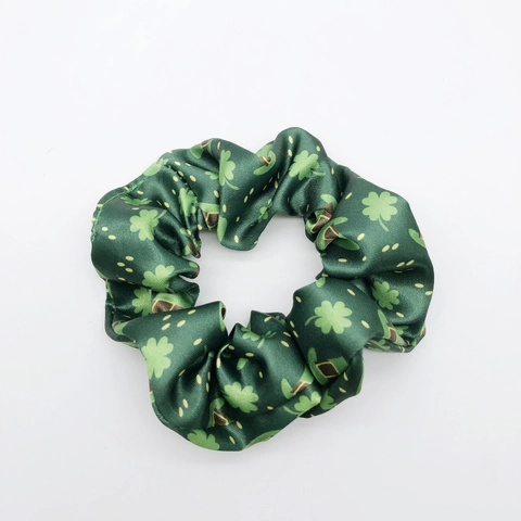 Accessori Capelli San Patrizio Raso Verde Stampa Quadrifoglio Cappello Cerchietto Elastico Fascia Decorazione Festa