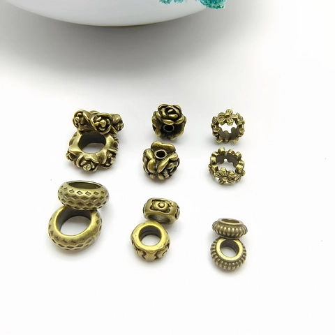 Perline Distanziatrici In Lega Di Zinco Retrò Motivo Floreale Geometrico Finitura Bronzo Antico Per Creazione Gioielli Fai Da Te Bracciale