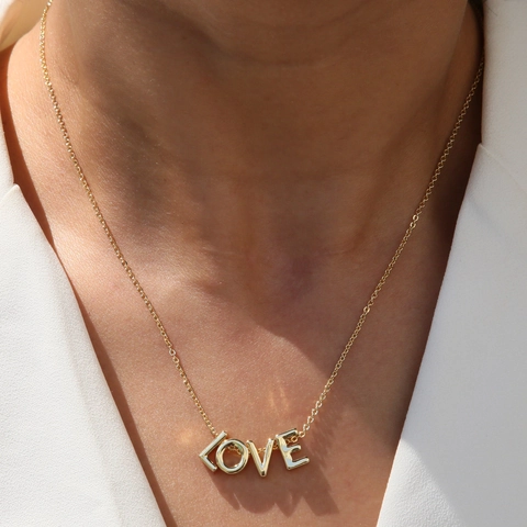 Alphabet Letter Pendant Necklace 18K Gold Plated Brass Adjustable O Chain Minimalist Jewelry For Women
