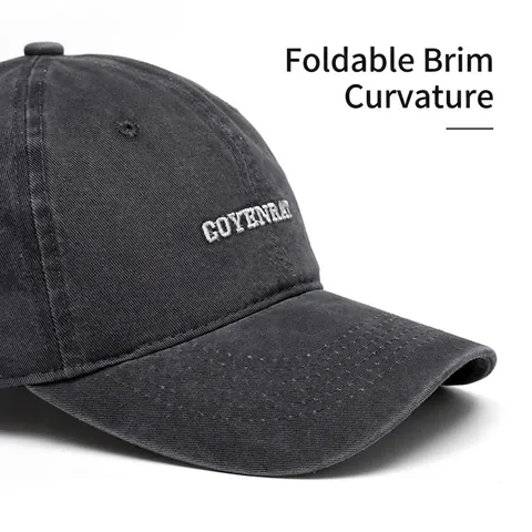 Gorra De Béisbol De Algodón Lavado Bordado De Letras Sombrero Sol Vintage Desgastado Visera Curva Ajustable Hombres Mujeres