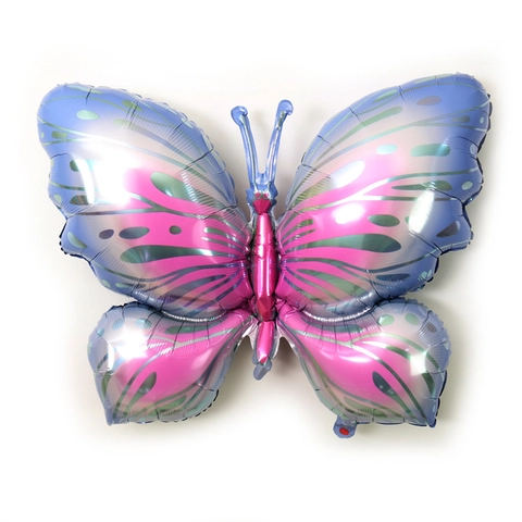 Gradient Butterfly Aluminum Foil Balloons Starry Sky Galaxy Number Balloons For Kids Birthday Party Wedding Celebration Decor