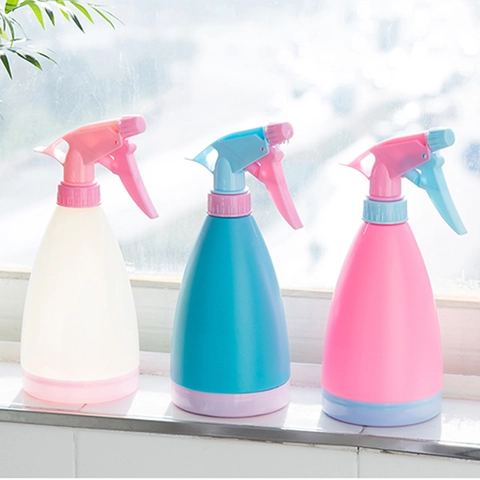 Botella De Spray De Plástico De Presión Manual Boquilla Ajustable Regadera Recargable Para Jardinería Limpieza Peluquería