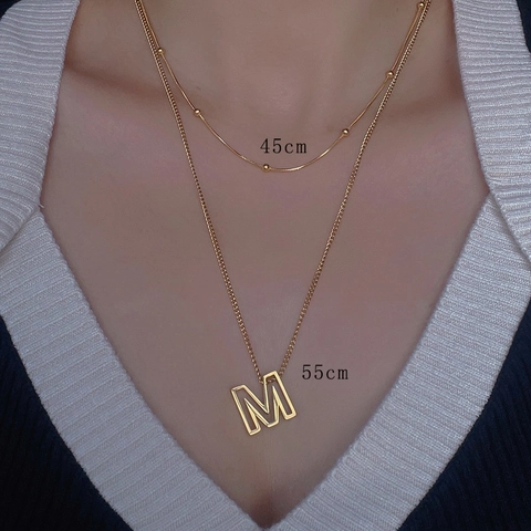 Chain Necklace Titanium Stainless Steel 18K Gold Plated Non Tarnish Minimalist Layering Jewelry For Women Men