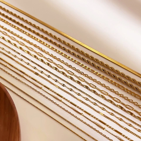 Collana In Acciaio Inossidabile Da Donna Placcata In Oro 18 Carati Catena Cubana Minimalista Gioielli Accessori