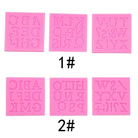 Stampi In Silicone Lettere Alfabeto Pizzo Floreale Decorazione Torta Fondente Strumenti Da Forno DIY Cioccolato Zucchero