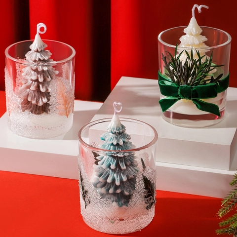 Handgefertigte Duftkerze Weihnachtsbaum Und Gnom Form Im Glas Aromatherapie Feiertag Haus Dekoration Geschenk