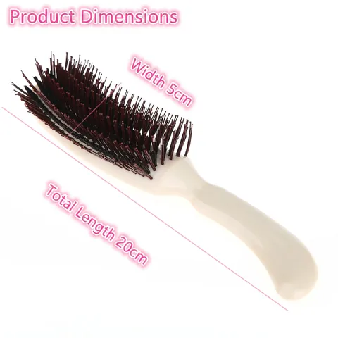 Professional S-Shaped Teasing Brush For Hair Volumizing Salon Styling Comb Ergonomic Plastic Handle Detangling
