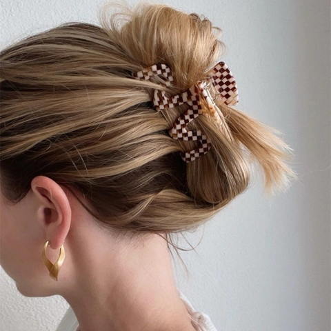 Pinza De Pelo De Acetato Forma De Onda Hueca Agarre Fuerte Antideslizante Estilo Coreano Vintage Carey Para Mujeres