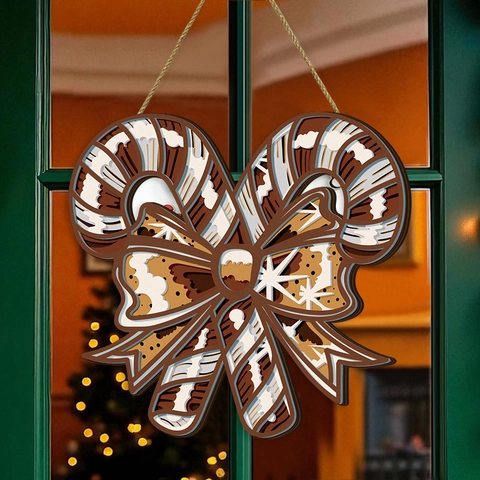 Insegna Da Porta Sospesa In Legno Di Natale Casa Di Pan Di Zenzero Bastoncino Di Zucchero Decorazione Murale