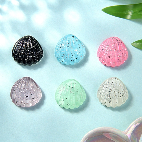 Mini Hars Schelp Cabochons Glitter Flatback DIY Sieraden Maken Telefoonhoesje Decoratie Oceaan Thema Knutselen