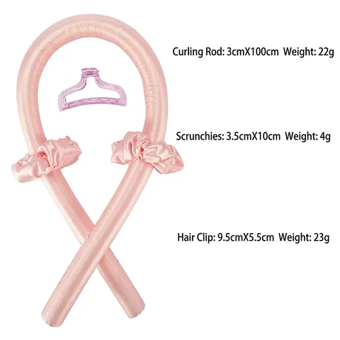 Heatless Hair Curler Set Satin Ribbon Hair Rollers No Heat Satin Sleeping Headband DIY Styling Tools For Long Hair