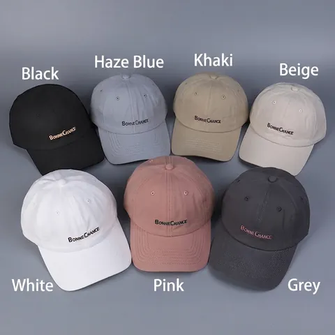 Gorra De Béisbol De Algodón Con Bordado Bonne Chance Ajustable Transpirable Sombrero De Sol Casual Unisex