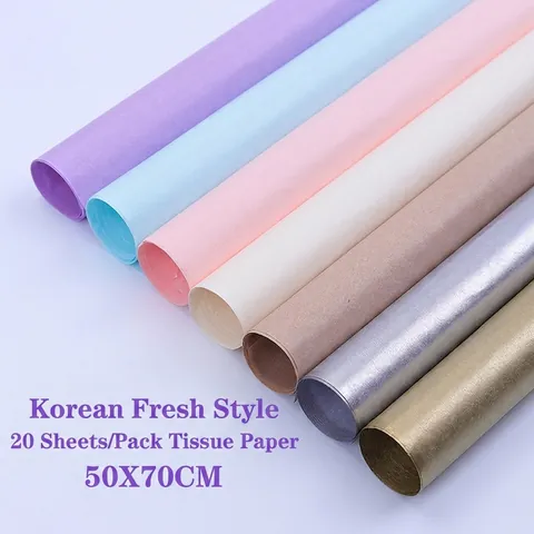 Solid Color Tissue Paper For Bouquet Flower Wrapping Copy Paper Gift Packaging DIY Craft Materials Elegant Versatile