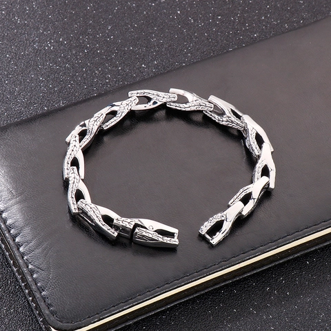 Collana E Bracciale A Catena A Chiglia In Acciaio Inossidabile Da Uomo Gioielli A Maglie Osso Di Drago Hip Hop Retrò