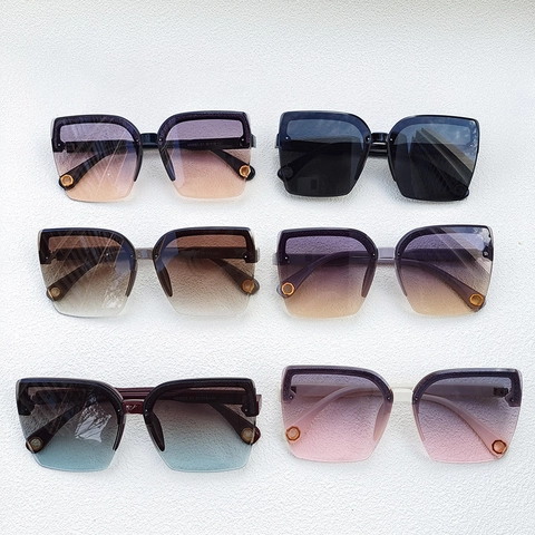 Gafas De Sol Mujer Cuadradas Protección UV Montura Resina Lentes Degradadas Tendencia Exterior Fiesta