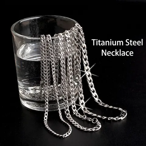 Collar De Cadena De Eslabones Cubanos De Acero Inoxidable Plata Impermeable Estilo Hip Hop Para Hombres Mujeres