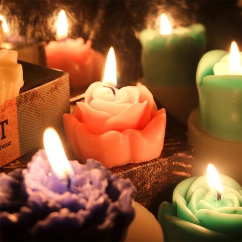 3D Roos Bloem Siliconen Mal Bloemen Vorm Voor DIY Handgemaakte Kaars Zeep Maken Aromatherapie Ambachtelijke Decoratie