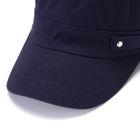 Vintage Cotton Canvas Cadet Cap Flat Top Military Style Hat Adjustable Metal Buckle Sun Protection Unisex Casual