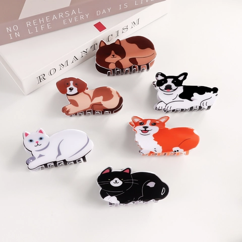 Cute Cartoon Animal Shape Hair Claw Clip High Ponytail Shark Clip Acetate Decorative Novelty For Women