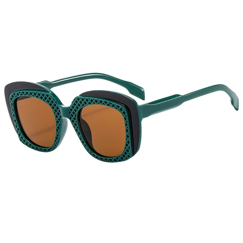 Fashion Oversized Square Sunglasses UV400 Protection PC Contrast Color Retro Hip Hop Streetwear Eyewear For Men Women